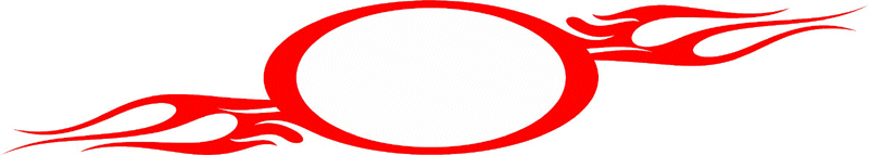 FRAME_13 Cool Flaming Border Graphic Flame Decal