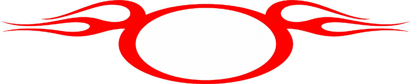 FRAME_14 Cool Flaming Border Graphic Flame Decal