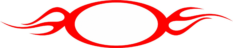 FRAME_15 Cool Flaming Border Graphic Flame Decal
