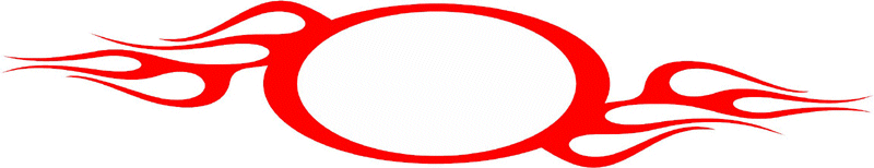 FRAME_16 Cool Flaming Border Graphic Flame Decal