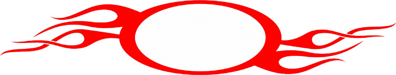 FRAME_17 Cool Flaming Border Graphic Flame Decal