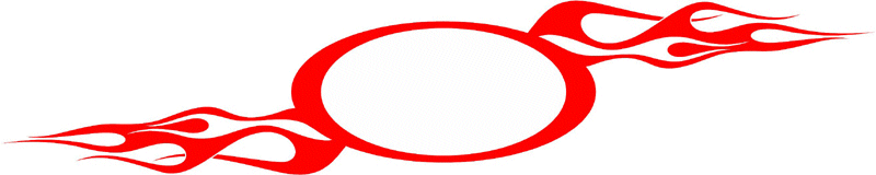 FRAME_18 Cool Flaming Border Graphic Flame Decal
