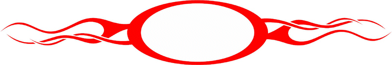 FRAME_20 Cool Flaming Border Graphic Flame Decal