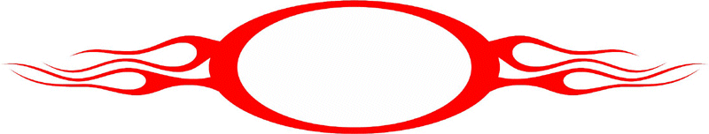 FRAME_22 Cool Flaming Border Graphic Flame Decal