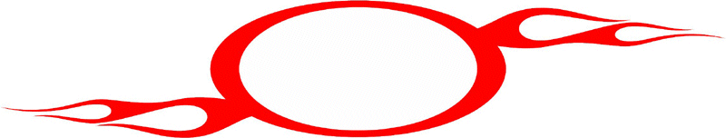 FRAME_24 Cool Flaming Border Graphic Flame Decal