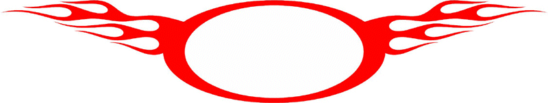 FRAME_25 Cool Flaming Border Graphic Flame Decal