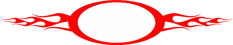 FRAME_27 Cool Flaming Border Graphic Flame Decal