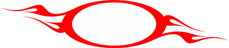FRAME_28 Cool Flaming Border Graphic Flame Decal