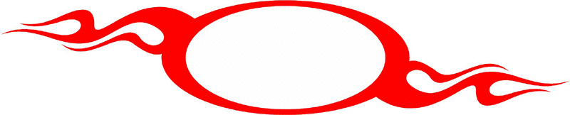 FRAME_29 Cool Flaming Border Graphic Flame Decal