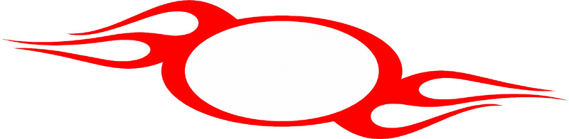 FRAME_30 Cool Flaming Border Graphic Flame Decal