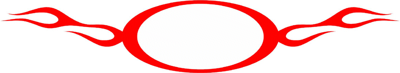 FRAME_31 Cool Flaming Border Graphic Flame Decal