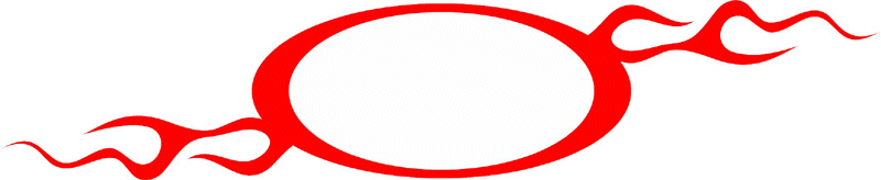 FRAME_32 Cool Flaming Border Graphic Flame Decal