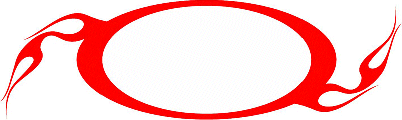FRAME_33 Cool Flaming Border Graphic Flame Decal