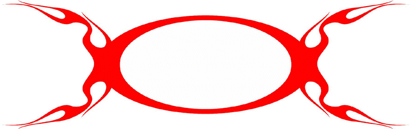 FRAME_34 Cool Flaming Border Graphic Flame Decal