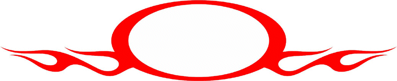 FRAME_35 Cool Flaming Border Graphic Flame Decal