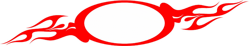 FRAME_36 Cool Flaming Border Graphic Flame Decal