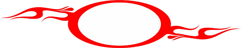 FRAME_37 Cool Flaming Border Graphic Flame Decal