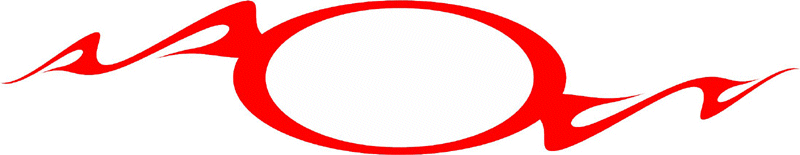 FRAME_38 Cool Flaming Border Graphic Flame Decal