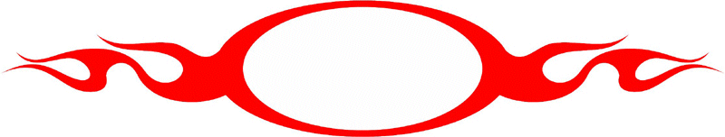 FRAME_41 Cool Flaming Border Graphic Flame Decal