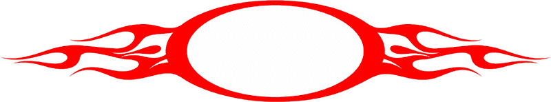 FRAME_42 Cool Flaming Border Graphic Flame Decal