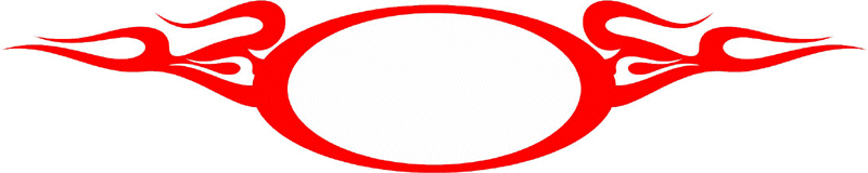 FRAME_43 Cool Flaming Border Graphic Flame Decal