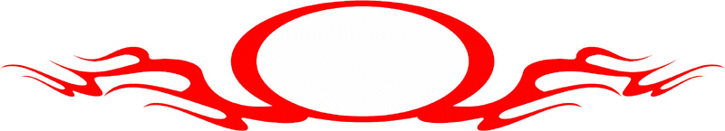 FRAME_44 Cool Flaming Border Graphic Flame Decal