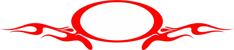 FRAME_46 Cool Flaming Border Graphic Flame Decal