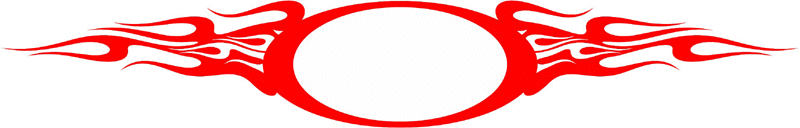 FRAME_48 Cool Flaming Border Graphic Flame Decal