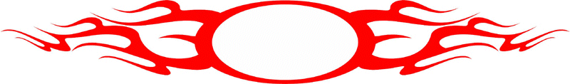 FRAME_49 Cool Flaming Border Graphic Flame Decal