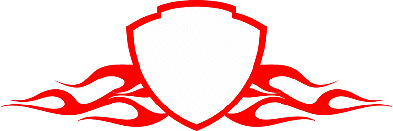 FRAME_52 Cool Flaming Border Graphic Flame Decal