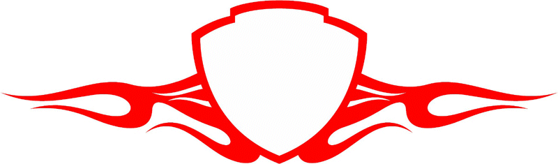 FRAME_56 Cool Flaming Border Graphic Flame Decal