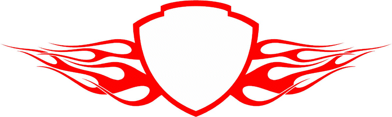 FRAME_69 Cool Flaming Border Graphic Flame Decal