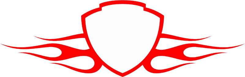 FRAME_72 Cool Flaming Border Graphic Flame Decal