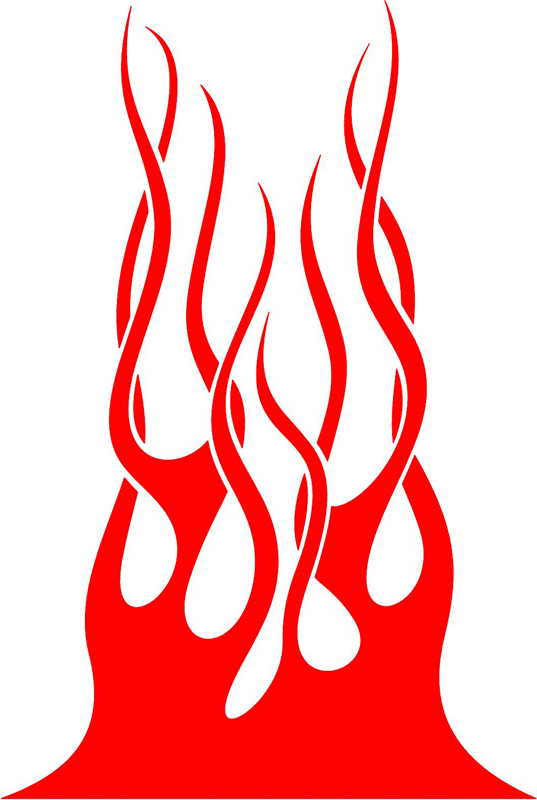 extra_00 Hood Flame Graphic Flame Decal