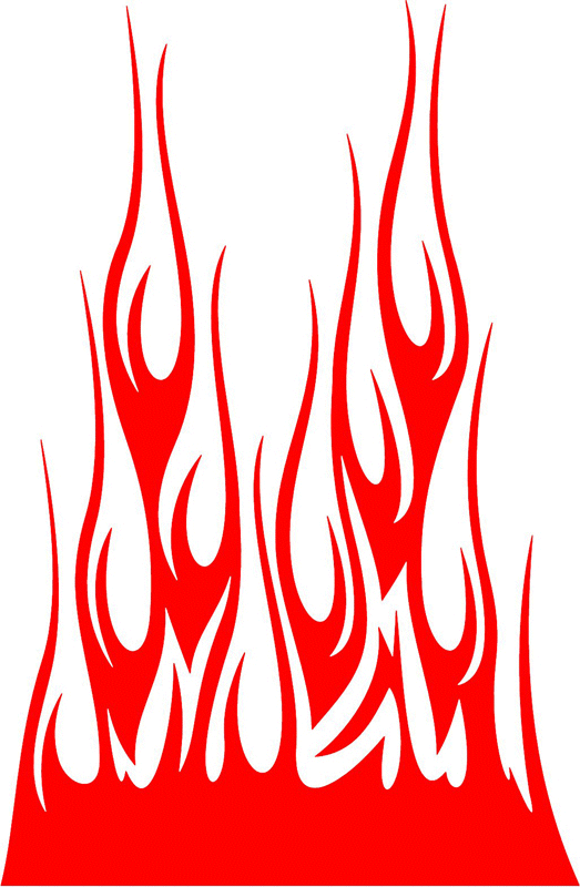 extra_02 Hood Flame Graphic Flame Decal