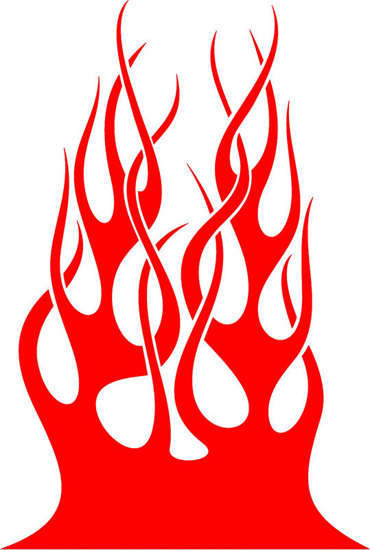 extra_04 Hood Flame Graphic Flame Decal