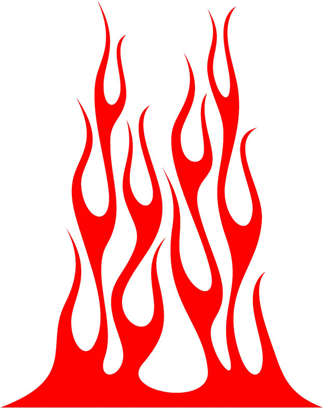 extra_05 Hood Flame Graphic Flame Decal