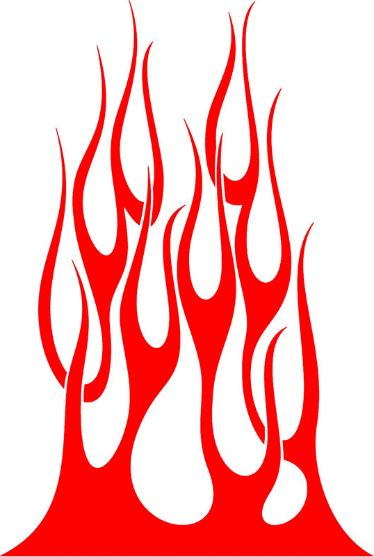 extra_06 Hood Flame Graphic Flame Decal
