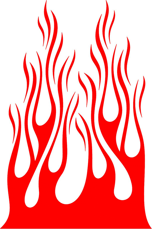 extra_07 Hood Flame Graphic Flame Decal