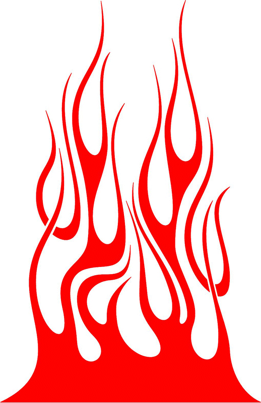 extra_08 Hood Flame Graphic Flame Decal