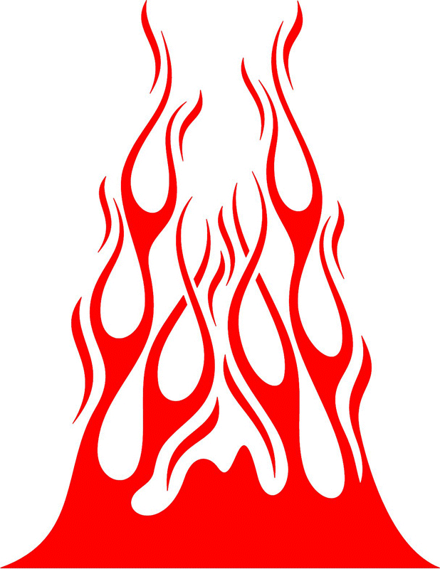 extra_09 Hood Flame Graphic Flame Decal