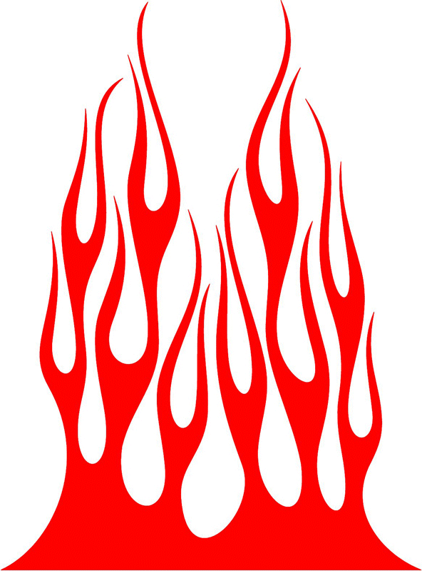 extra_10 Hood Flame Graphic Flame Decal