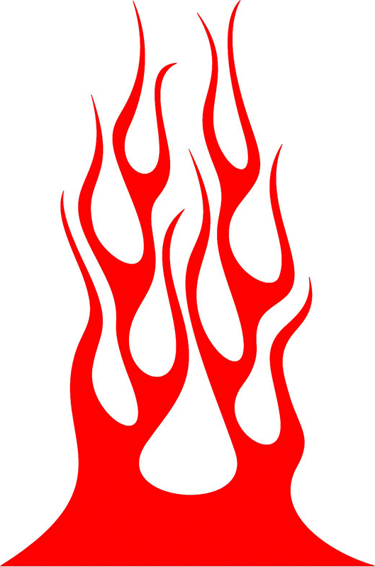 extra_11 Hood Flame Graphic Flame Decal