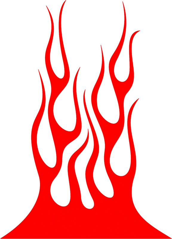extra_12 Hood Flame Graphic Flame Decal
