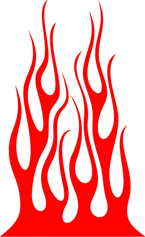 extra_13 Hood Flame Graphic Flame Decal
