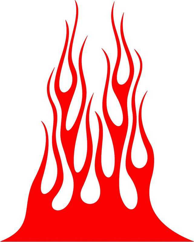 extra_14 Hood Flame Graphic Flame Decal