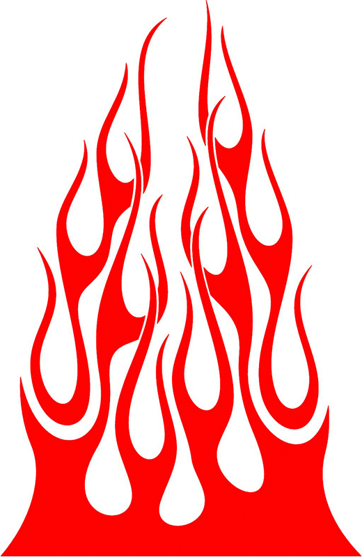 extra_15 Hood Flame Graphic Flame Decal