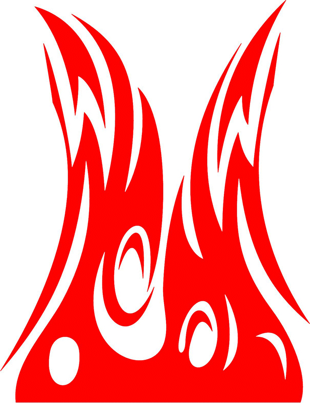 extra_16 Hood Flame Graphic Flame Decal