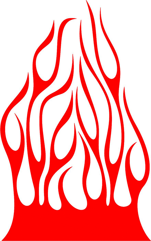 extra_17 Hood Flame Graphic Flame Decal