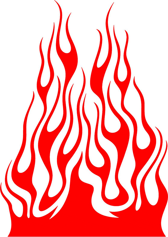 extra_18 Hood Flame Graphic Flame Decal
